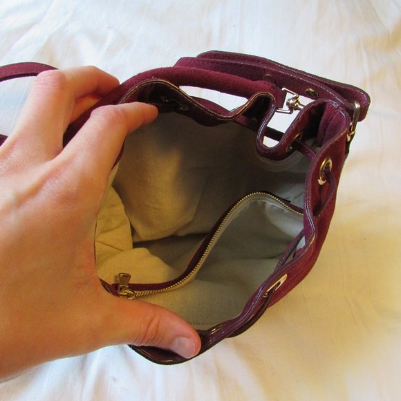 Ann Taylor Suede Mini Bucket Bag - Picture 3 of 6